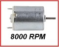 Micro High Torque Motor, 8000 rpm, 1,5 - 6.0v